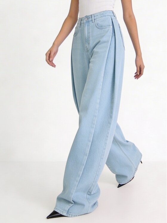 MissDenim MissDenim Jeansy Baggy Niebieski Boyfriend Fit