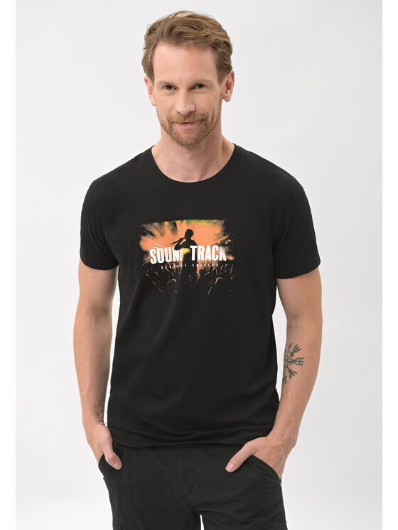 Volcano Volcano T-Shirt T-FEST Czarny Regular Fit