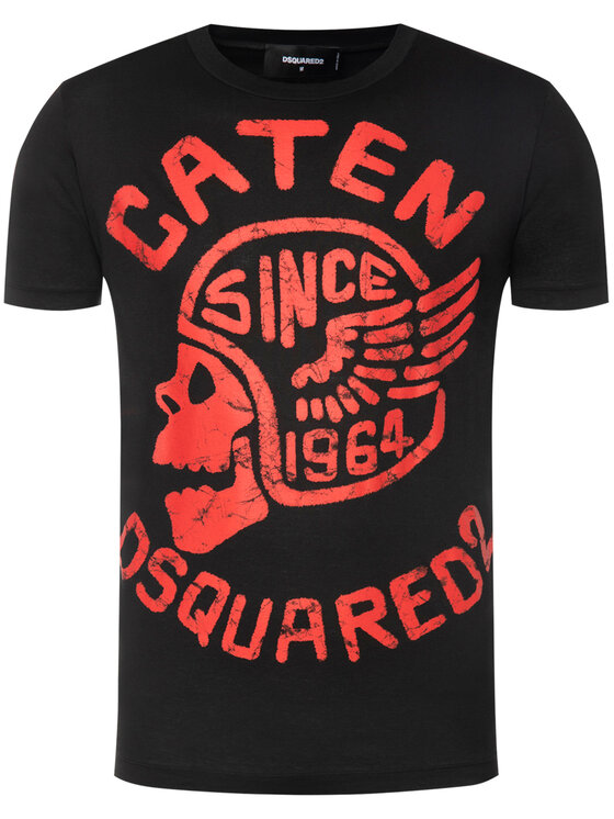 Dsquared2 Dsquared2 Тишърт Caten Skull S74GD0637 Черен Regular Fit