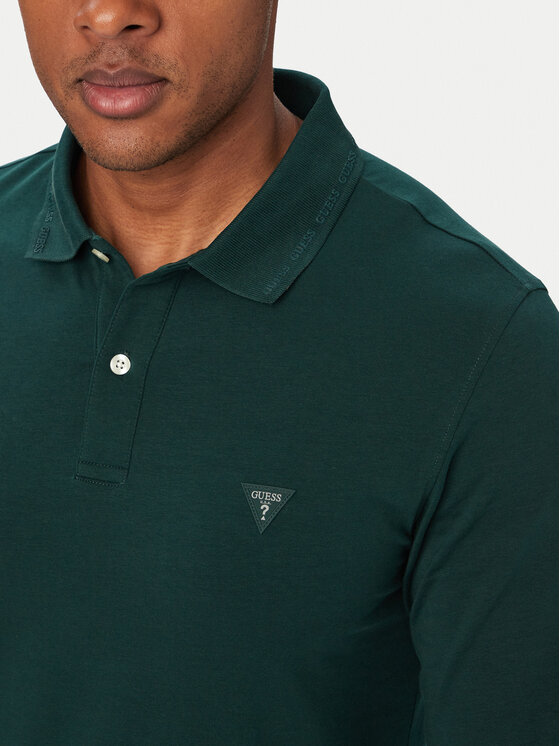 Guess Guess Polo majica M6YP36 K4395 Zelena Extra Slim Fit