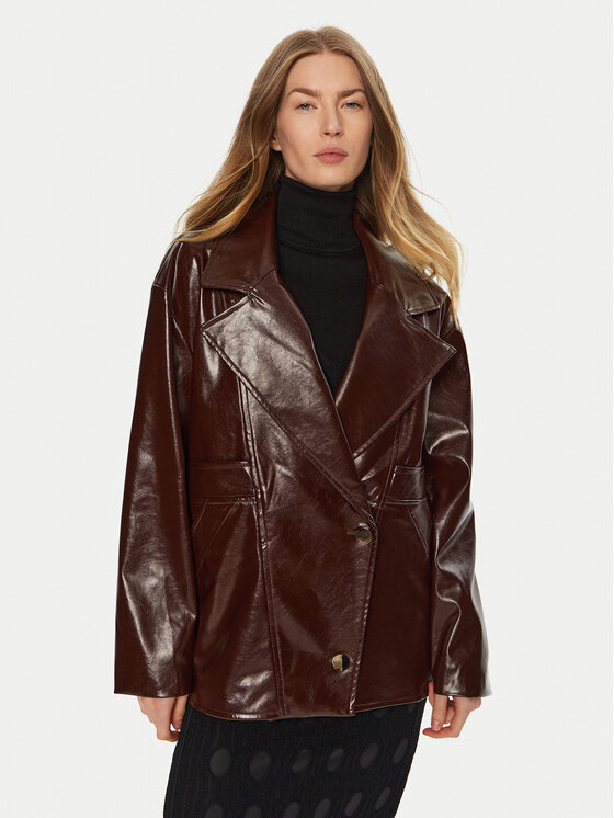 ACCESS FASHION ACCESS FASHION Jacke aus Kunstleder 44-1060-806 Braun Relaxed Fit