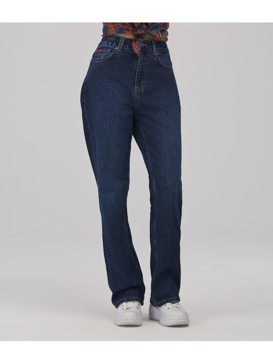 Lee Cooper Lee Cooper Jeansy EDNA Granatowy Wide Leg