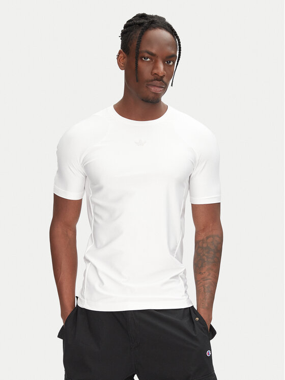 adidas adidas T-Shirt Fashion Cut Line JD0046 Biały Slim Fit