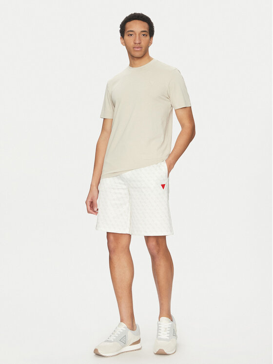 Guess Guess Pantaloni scurți sport Z4YD03 FL04Q Alb Regular Fit
