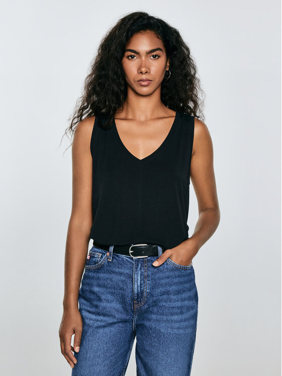 BIG STAR BIG STAR Top PISTIMA Czarny Basic Fit