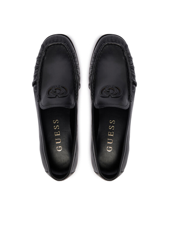 Guess Guess Мокасини FLTBEA LEA14 Черен