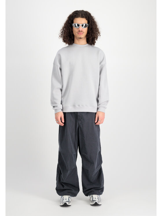 Alpha Industries Alpha Industries Bluza Logo Backprint Sweatshirt Szary Relaxed Fit