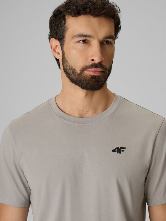4F 4F T-Shirt BASIC+ Szary Regular Fit