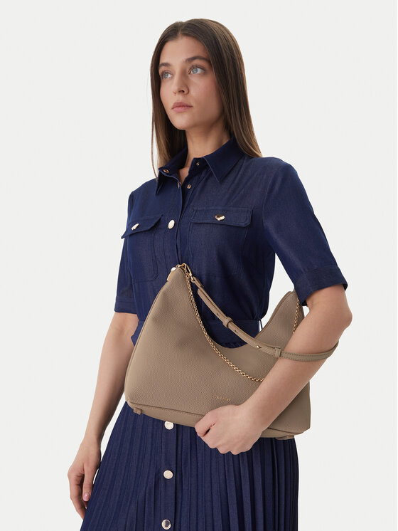 Calvin Klein Calvin Klein Táska Emblem Hw Pebble Shoulder Bag LV04F3495G Bézs