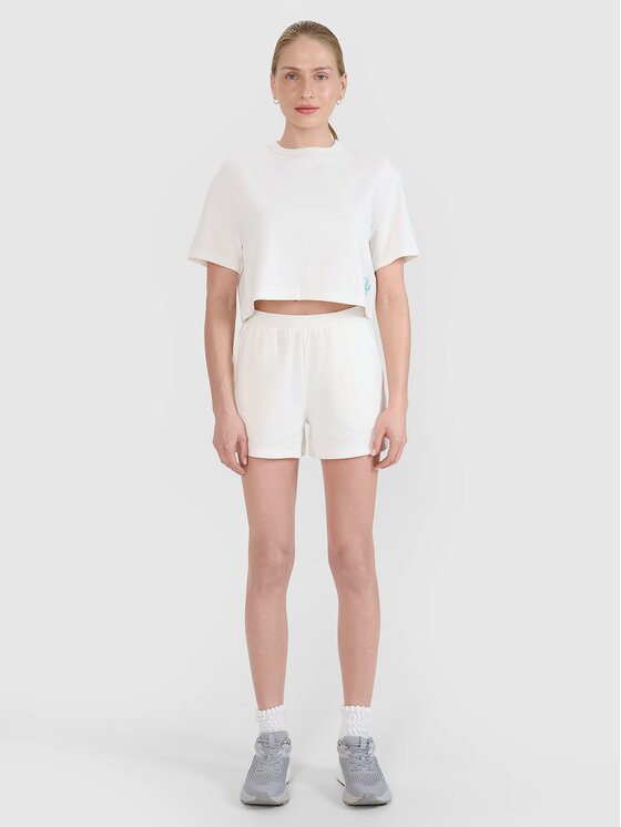 4F 4F T-shirt 4FWSS25TTSHF1977-11S Bianco Regular Fit