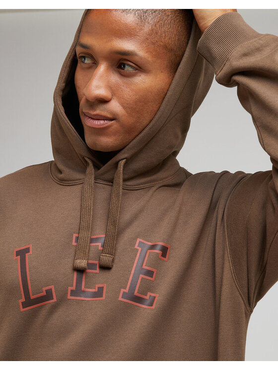 Lee Lee Felpa GRAPHIC HOODIE Marrone Regular Fit