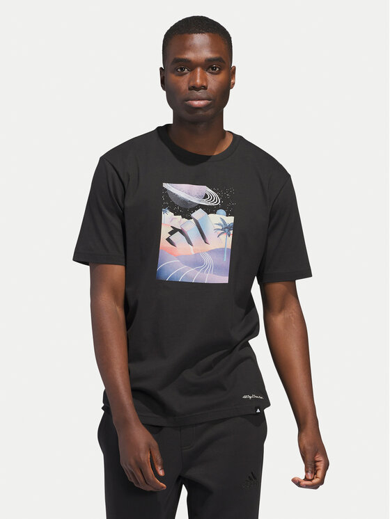 adidas adidas T-krekls All Day I Dream About Summer JI9417 Melns Regular Fit