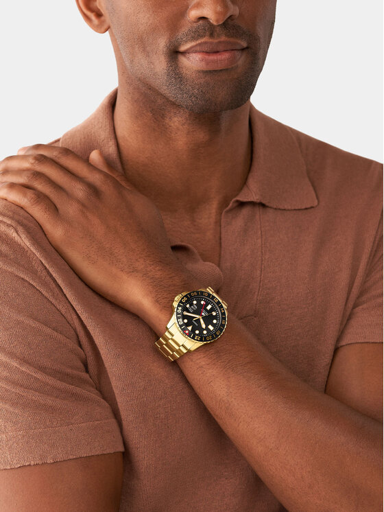 Fossil Fossil Ρολόι Blue FS5990 Χρυσό