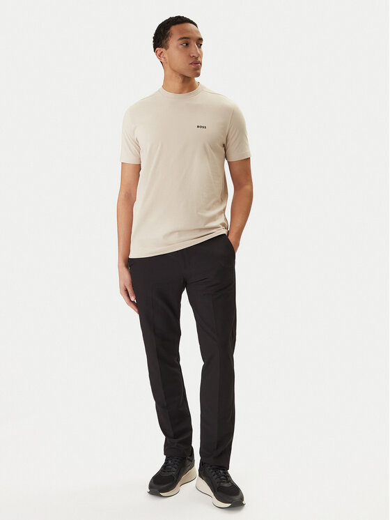 BOSS BOSS Tricou 50506373 Bej Regular Fit