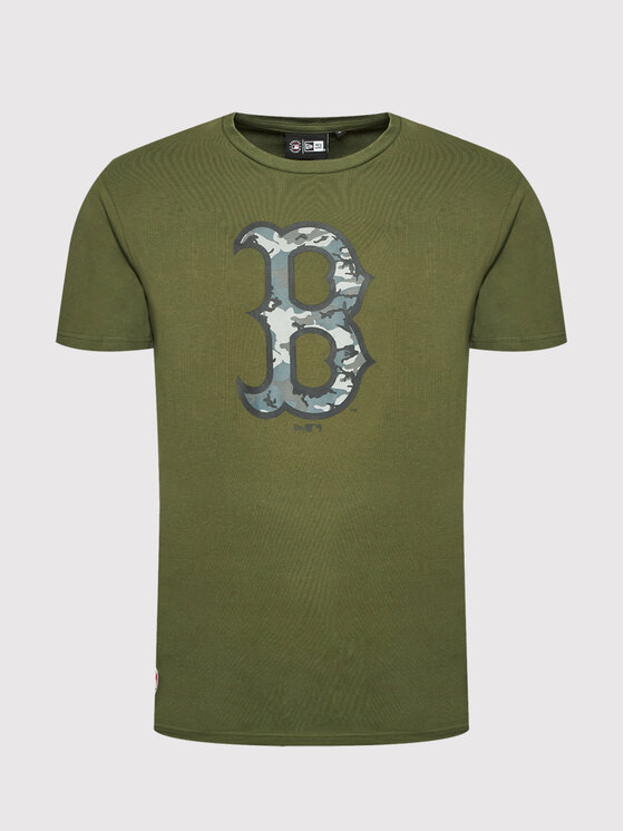 New Era New Era T-Shirt Boston Red Sox Logo 12893134 Grün Regular Fit