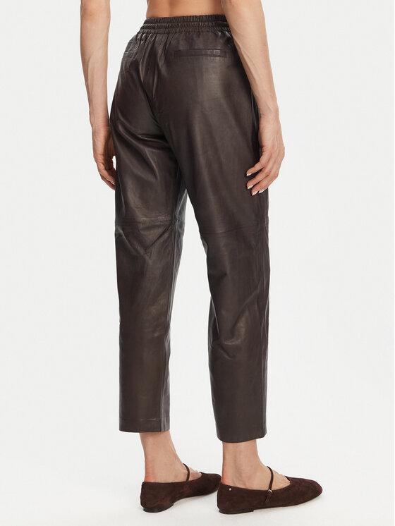 Serge Pariente Serge Pariente Lederhose Ziva Braun Regular Fit