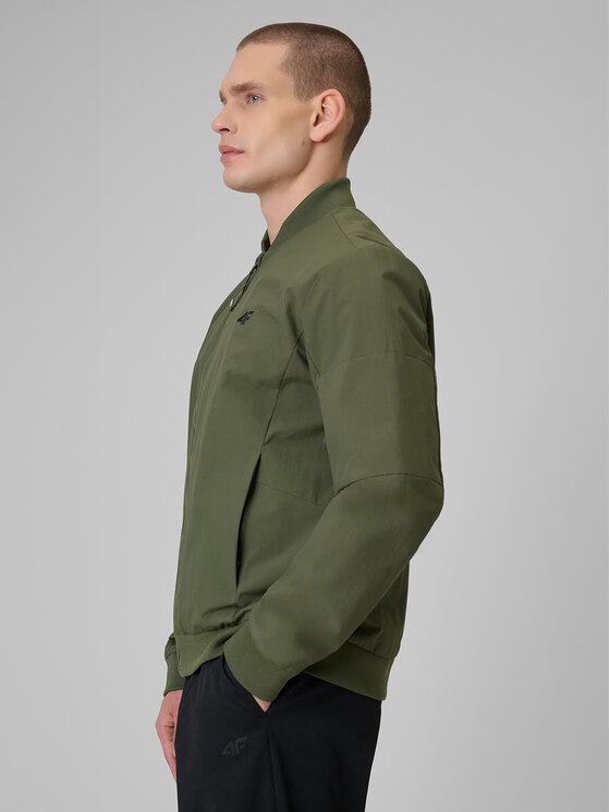 4F 4F Kurtka przejściowa MIDSHOP TEXTILE Khaki Regular Fit