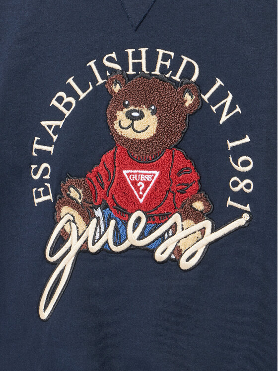 Guess Guess Μπλούζα H5YJ00 KAX74 Σκούρο μπλε Oversize
