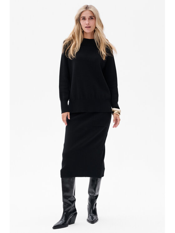blue shadow blue shadow Sweter Piawa Czarny Regular Fit