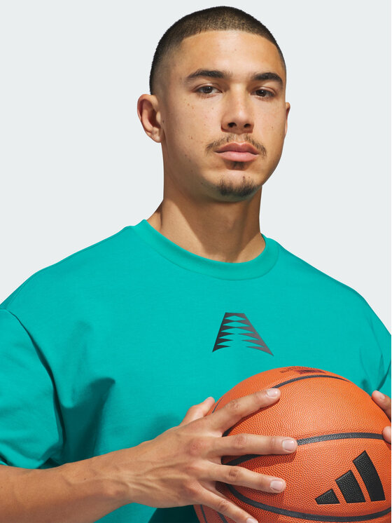 adidas adidas Koszulka techniczna Anthony Edwards Believe That Zielony Loose Fit