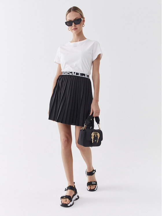 Versace Jeans Couture Versace Jeans Couture Fustă plisată 74HAE820 Negru Regular Fit