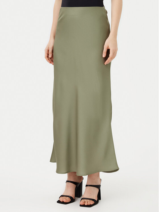 Vila Gonna midi Elliette 14084182 Verde Regular Fit, taglia : 44