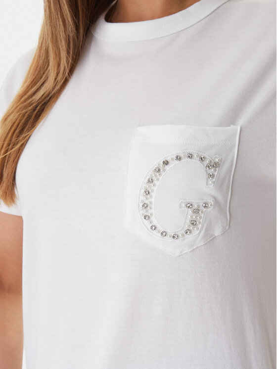 Guess Guess T-shirt W6GI17 K3037 Bianco Regular Fit