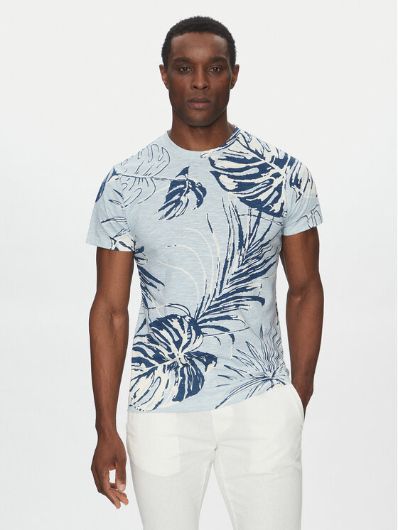 INDICODE INDICODE Tricou Intribe 41-140 Albastru celest Regular Fit