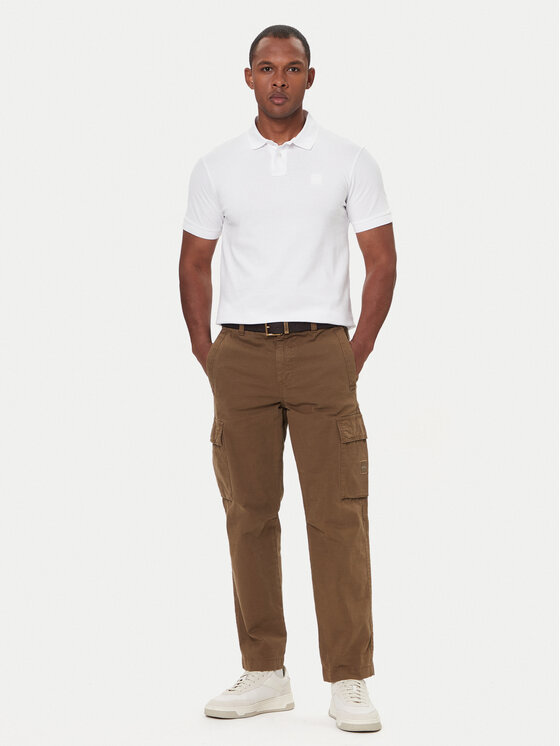 BOSS Boss Tricou polo Passenger 50507803 Alb Slim Fit