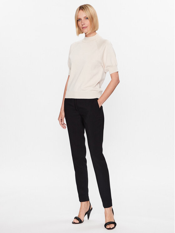 Pantaloni di tessuto Cindy BBW2727 Nero Slim Fit