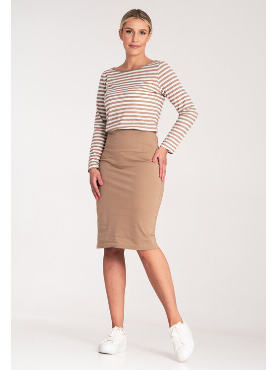 FIGL FIGL Sukienka codzienna M1057 Beżowy Regular Fit