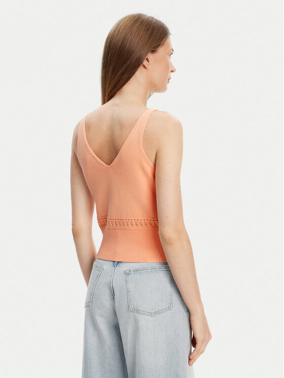 United Colors Of Benetton United Colors Of Benetton Top 10C1EH01A Pomarańczowy Regular Fit