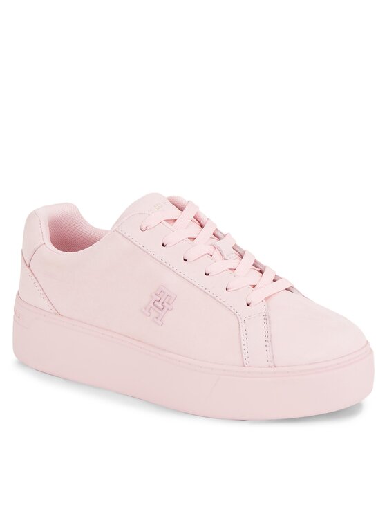 Tommy Hilfiger Tommy Hilfiger Sneakersy Platform Court Sneaker Nubuck FW0FW07912 Różowy