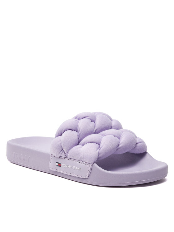 Tommy Jeans Tommy Jeans Klapki Tjw Braided Slide EN0EN02450 Fioletowy