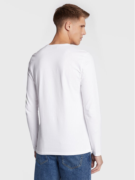 Solid Solid Pikkade varrukatega T-särk 21106135 Valge Regular Fit