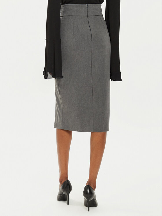 Rinascimento Rinascimento Midi svārki CFC0119972003 Pelēks Slim Fit