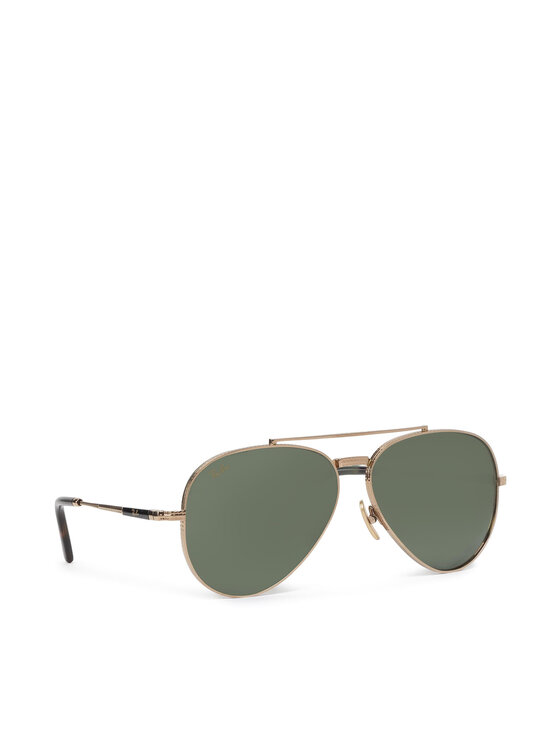 Ray-Ban Ray-Ban Okulary przeciwsłoneczne Aviator Titanium 0RB8225 313852 Zielony
