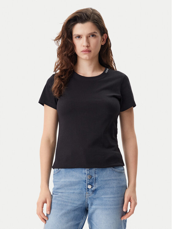 Calvin Klein Jeans Calvin Klein Jeans T-Shirt Logo J20J225540 Schwarz Regular Fit