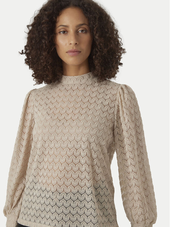 Vero Moda Vero Moda Blúz Becca 10302894 Bézs Regular Fit