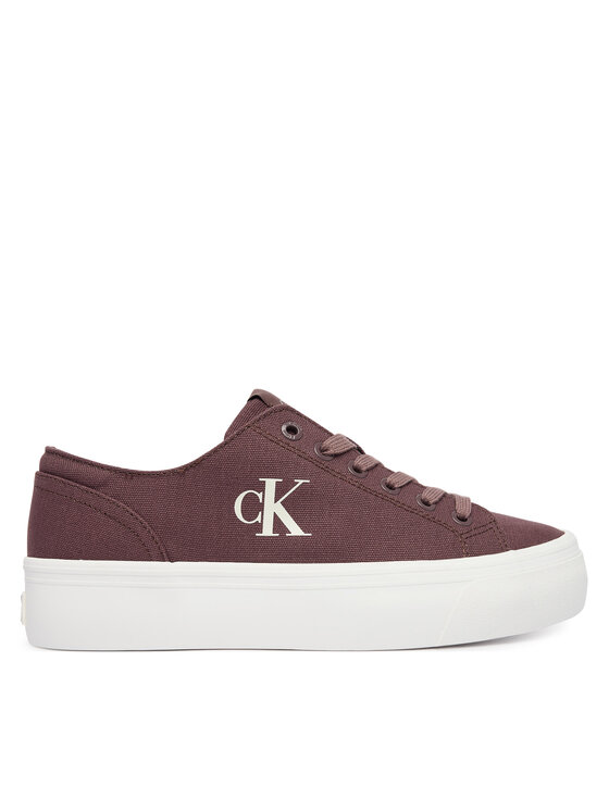 Calvin Klein Jeans Sneakers Vulc Flatform Low Canvas Mg YW0YW01763 Vișiniu