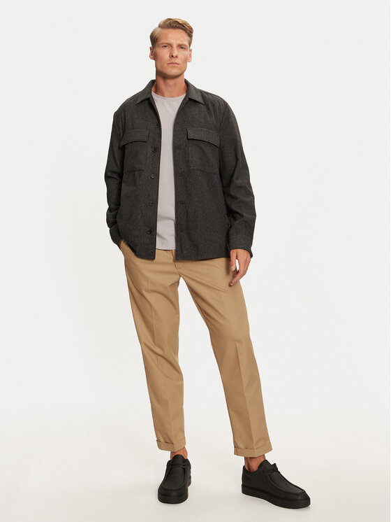 Marc O'Polo Marc O'Polo Риза-яке 429 0194 74138 Сив Loose Fit