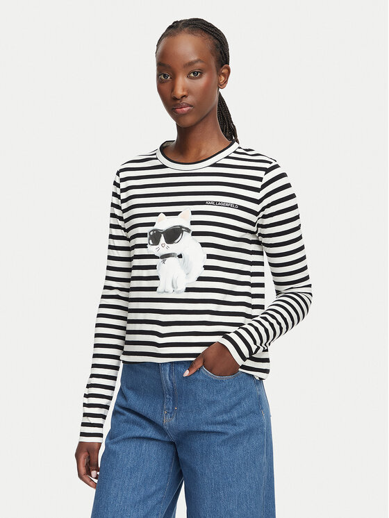Karl Lagerfeld Jeans Bluză B3W17043 Colorat Regular Fit
