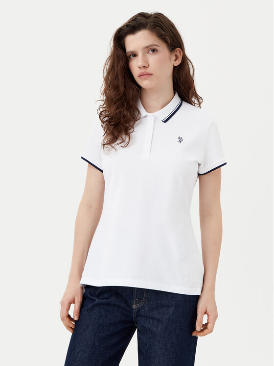 U.S. Polo Assn. U.S. Polo Assn. Polo majica WUP0812 Bela Regular Fit