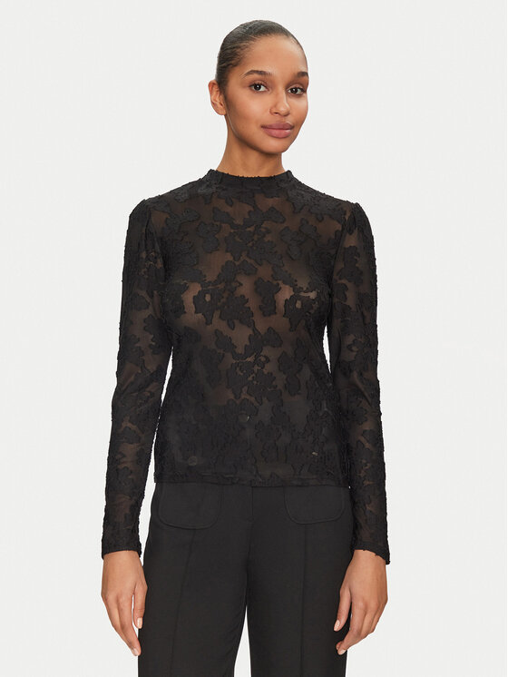 Morgan Bluzka 251-TEVORA Czarny Slim Fit