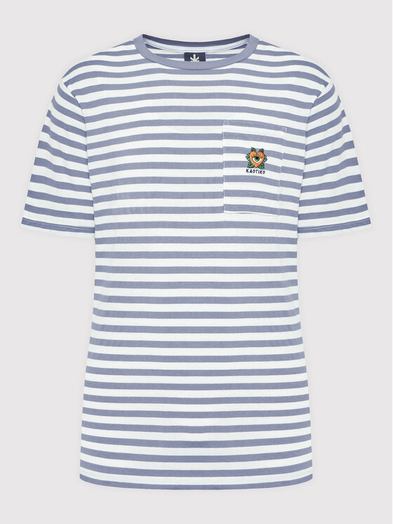 Kaotiko Kaotiko T-Shirt Unisex Rayas Corazon AK047-02-G002 Fioletowy Regular Fit
