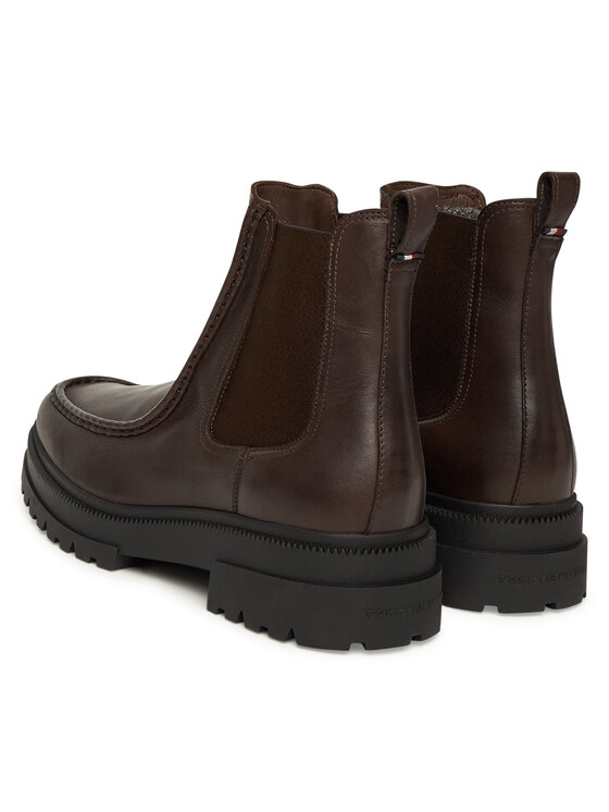 Tommy Hilfiger Tommy Hilfiger Klassische Stiefeletten Th Chunky Dress Casual Chel FM0FM05763 Braun
