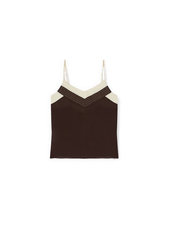 Motivi Motivi Top D040Q000547N0V2 Brązowy Regular Fit