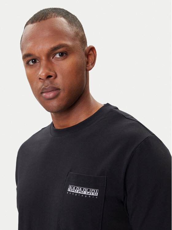 Napapijri Napapijri T-krekls S-Fanes NP0A88SE Melns Regular Fit