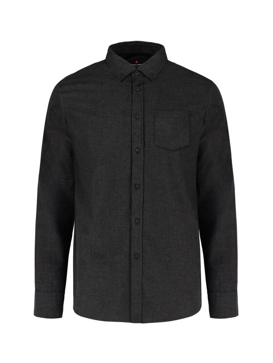 Volcano Volcano Koszula K-BERI Szary Regular Fit