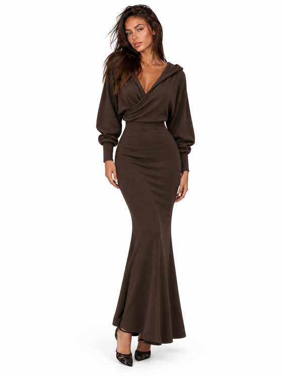 Agatha Studio Agatha Studio Sukienka codzienna A26ZS-SU-K07 Brązowy Slim Fit